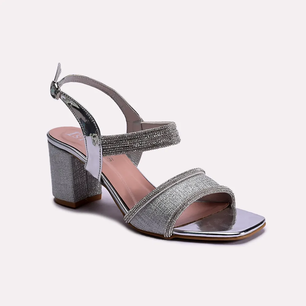 laurie silver block heel sandals