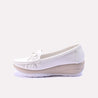 lavendera white casual pumps for womens