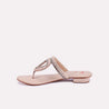 leah peach fancy slippers for women