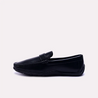 leander black buckle loafers for men