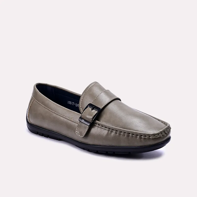 leander gray buckle loafers