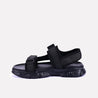 leonard black sport sandals for men