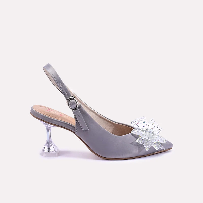 leonie womens silver fancy pumps