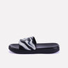 levitt black comfy slides for men