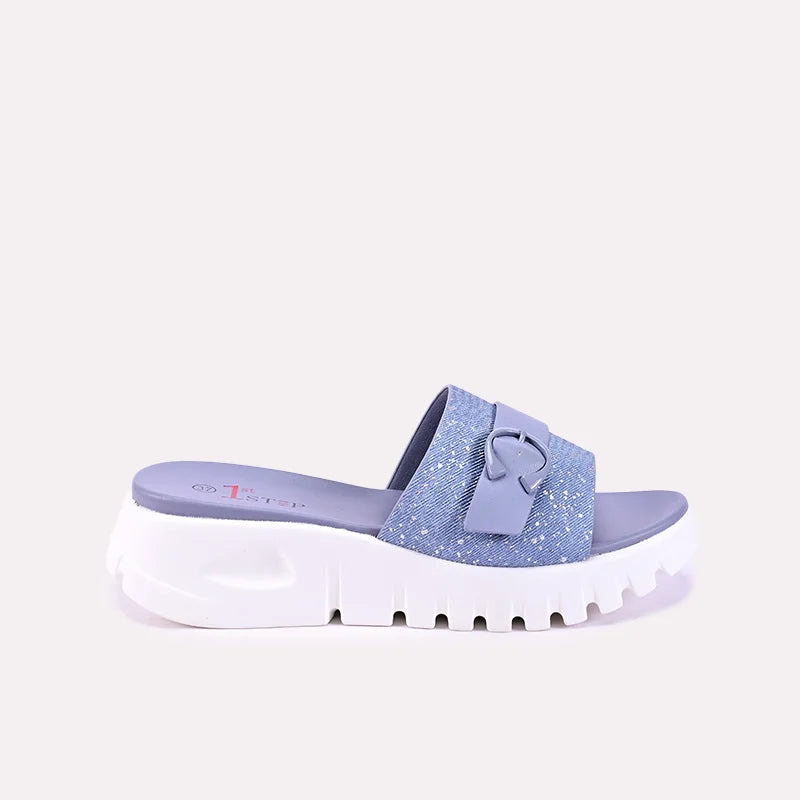 lex women blue comfy slippers