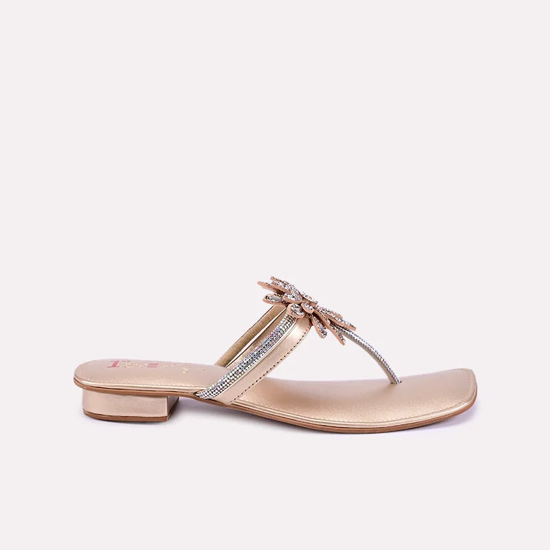 lillian women gold fancy slippers