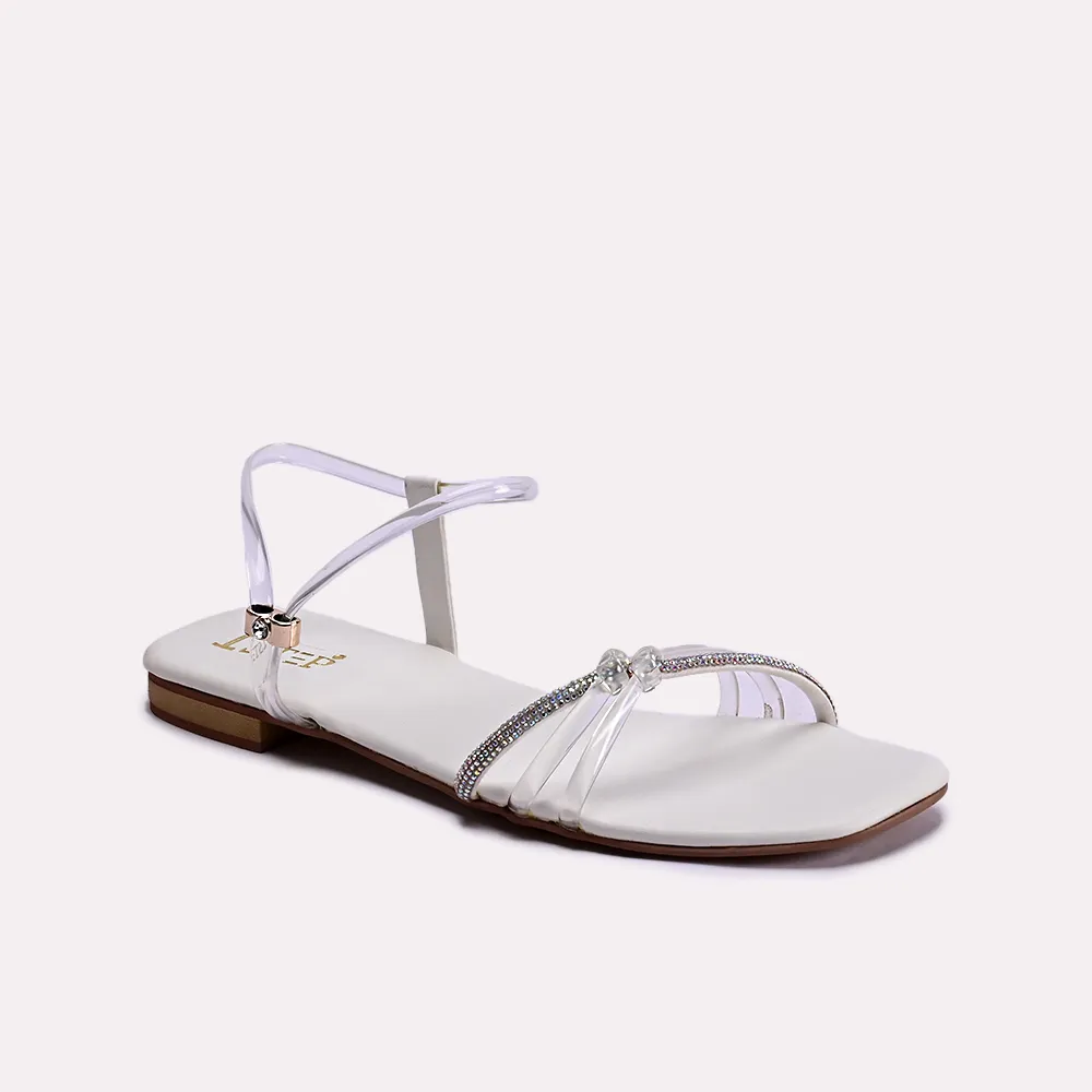 lily white flat sandals