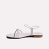 lily white fancy flat sandals