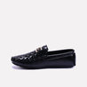 loxley black woven loafers for mens