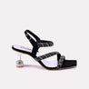 luna women black heel sandals for women