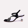 luna black heel sandals for women