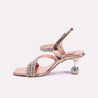 luna peach heel sandals for women