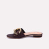 lush brown fancy slippers  for womens