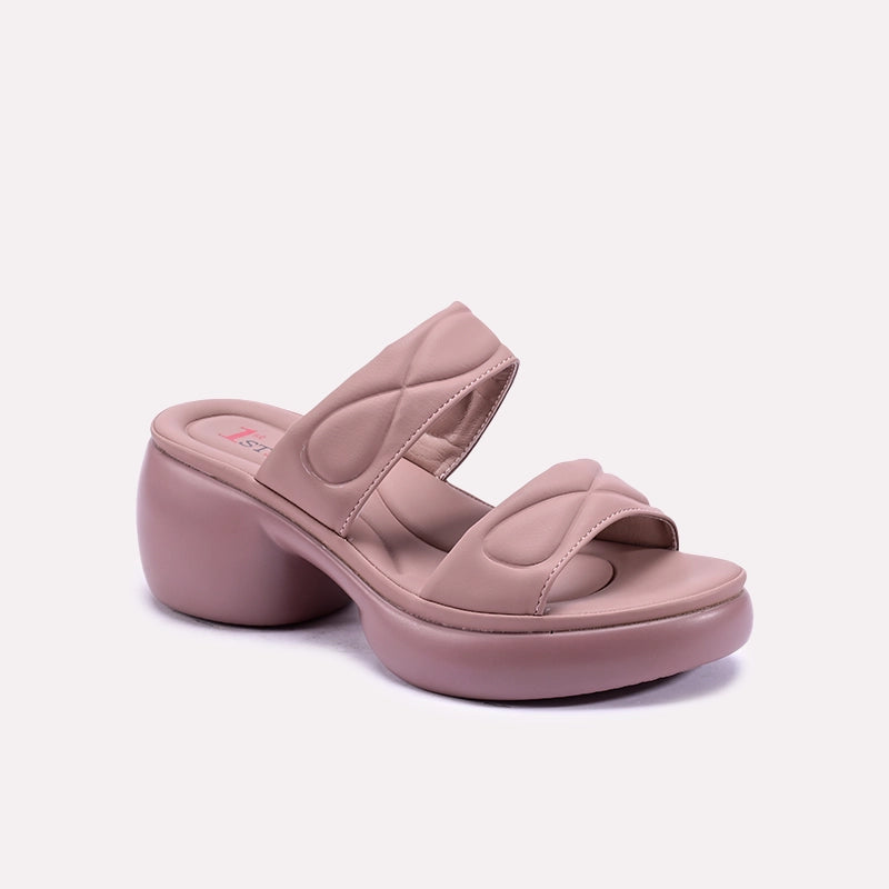 lyanna pink chunky casual slippers