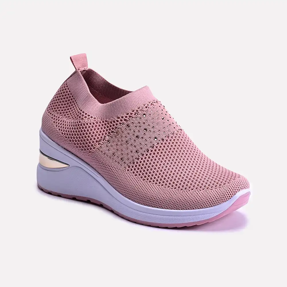 lydia pink heel sneakers