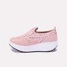 mabel pink slip on sneakers for women