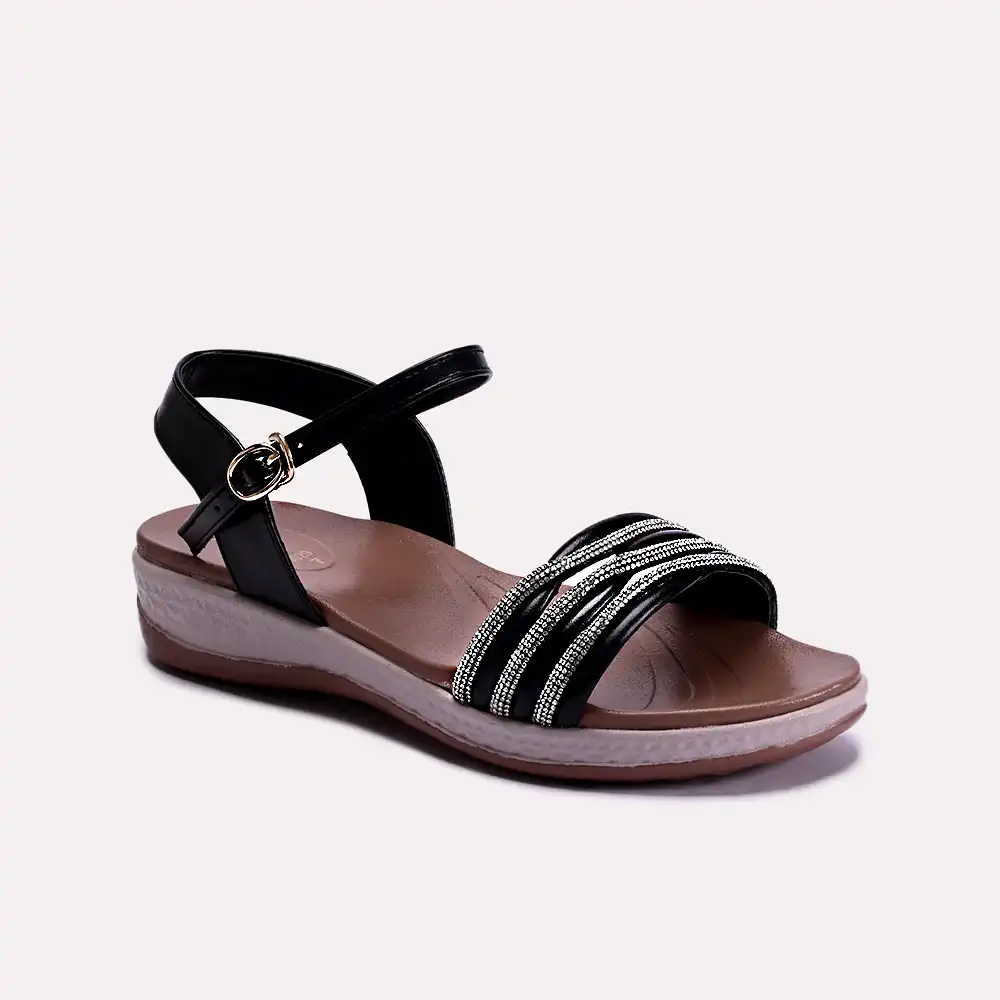 madeline black fancy sandals