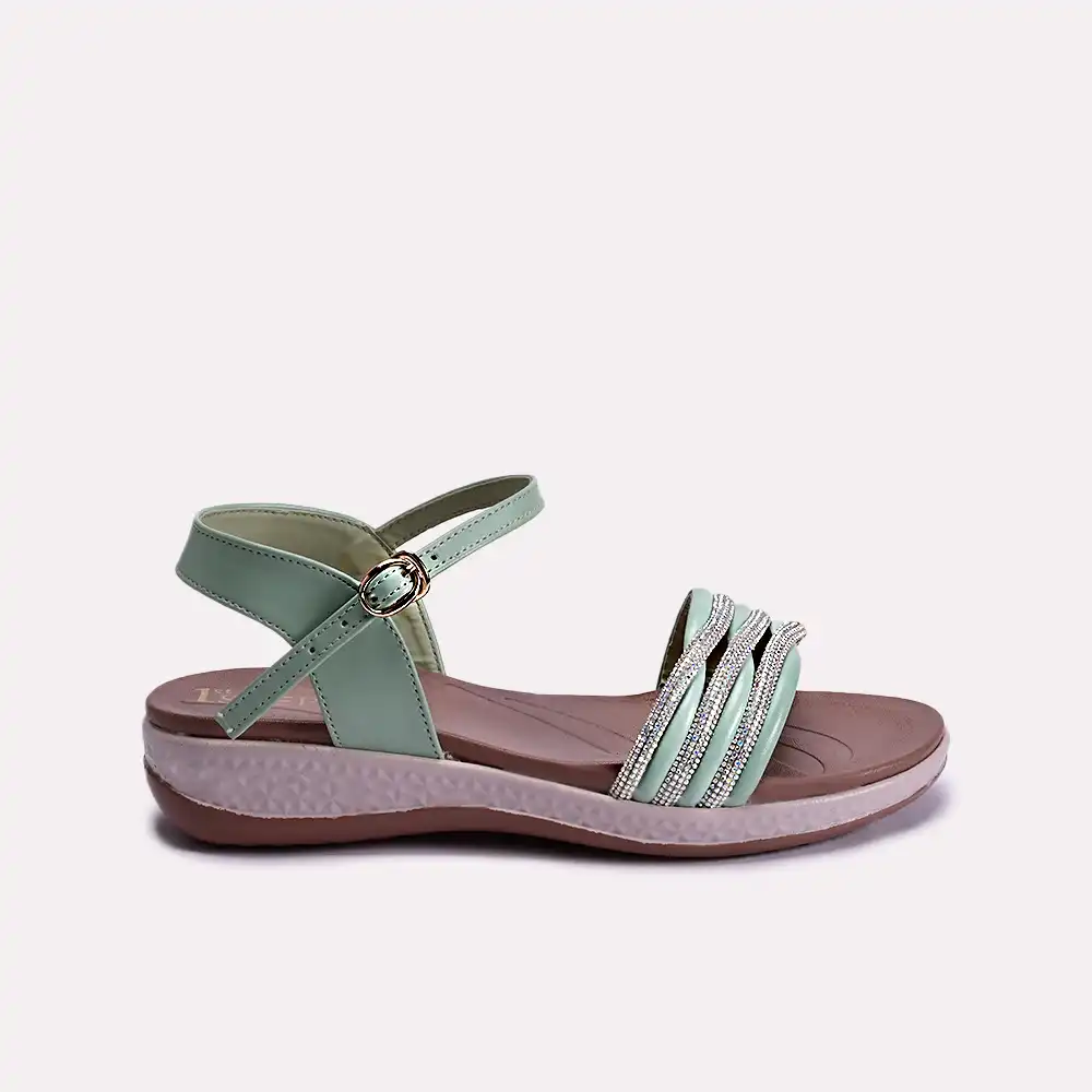 madeline light green women fancy sandals