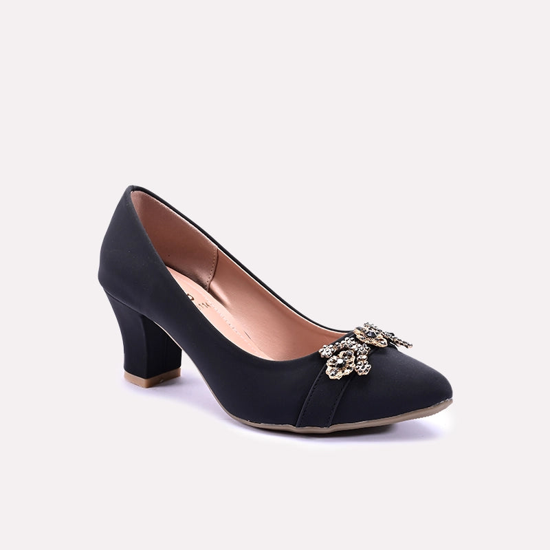 maelle black fancy court shoes