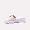 maisie white chunky casual slippers for women