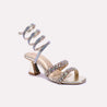 Marcellina Gold Wrap Up Sandals