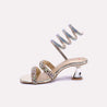 Marcellina Gold Wrap Up Sandals for women