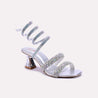 Marcellina Silver Wrap Up Sandals