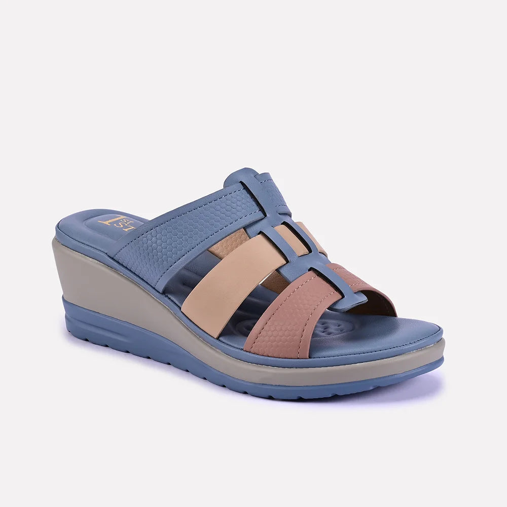 matilda blue casual slippers