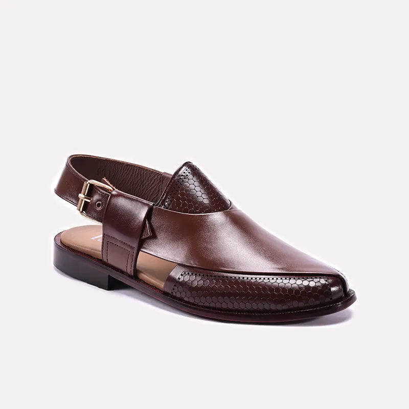 Mens Brown Peshawari Chappal 0141095