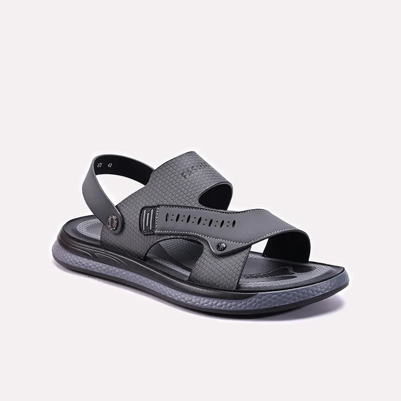 Gray Casual Sandals