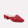 meryl red casual heel pumps