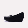 milana black casual pumps for womens