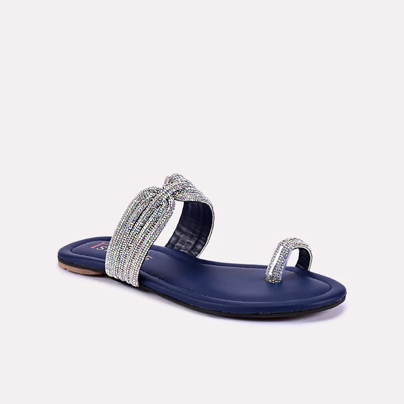 mira blue fancy slippers