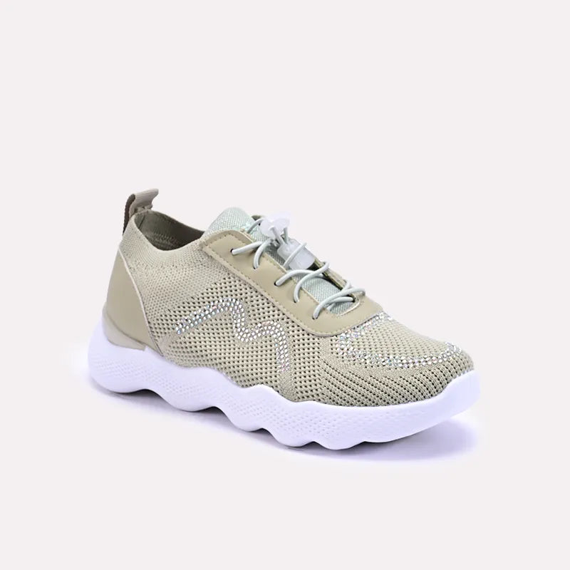 mireille green perforated sneakers