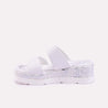 mya white thick sole slippers for women