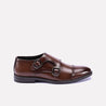 mystic mens brown double strap suit shoes