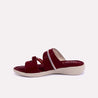 narci maroon fancy slippers for women