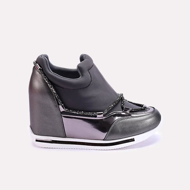 natalia womens gray fancy sneakers