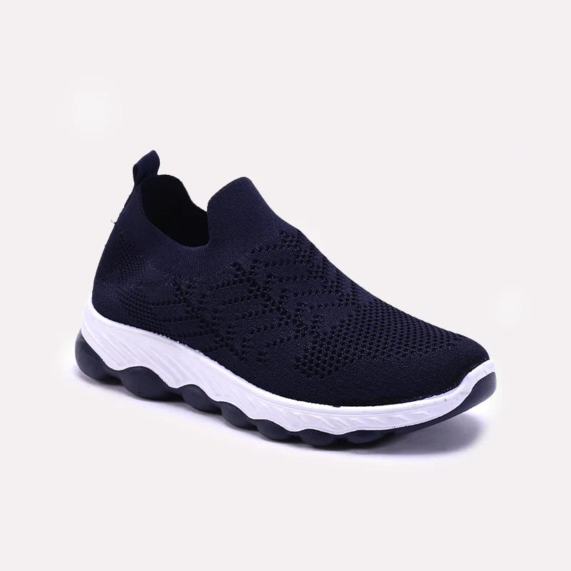 Navy Blue Slip On Sneakers For Women
