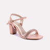 nia peach heel sandals