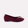 nifty womens maroon fancy pumps