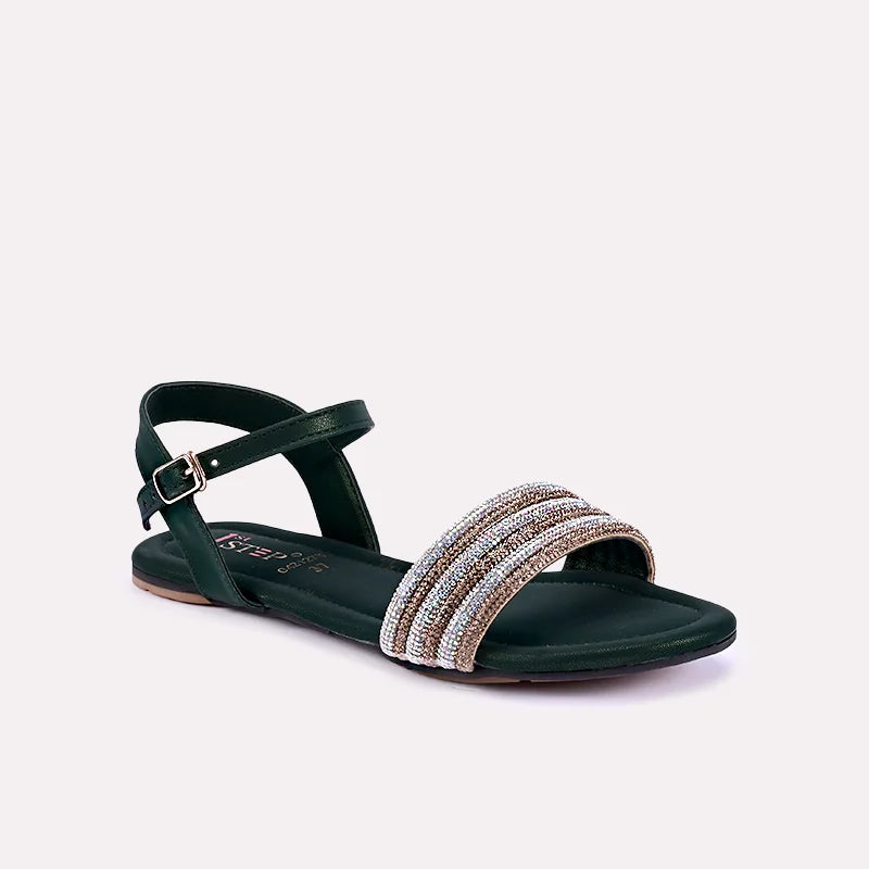 nova green fancy sandals