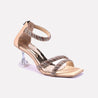 nyla gold fancy heel sandals