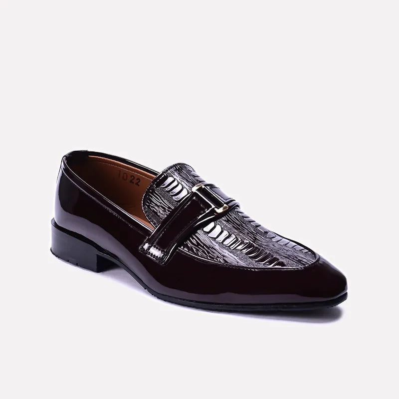 onyx maroon formal shoes