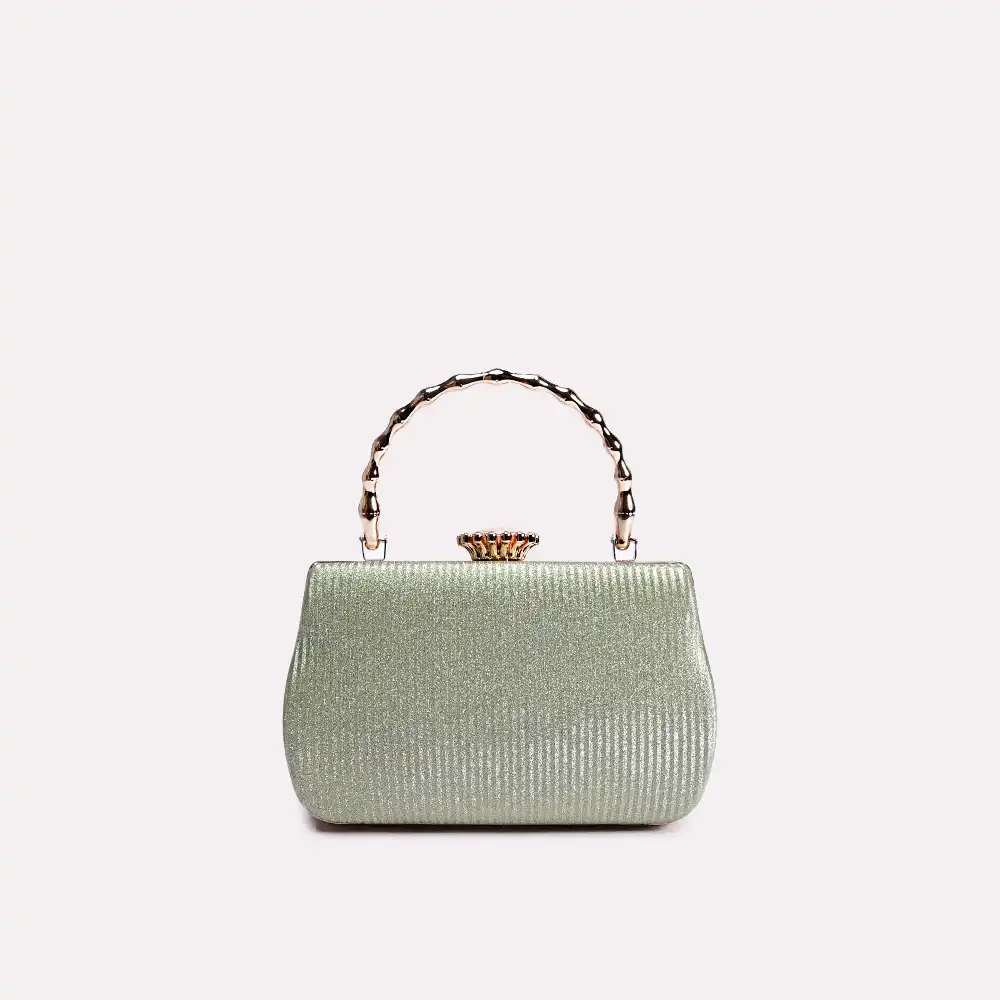 opal green clutch back