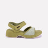 ophelia women green soft casual sandals