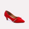 orla red fancy court shoes