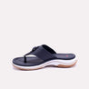 paloma navy blue chunky casual slippers for women