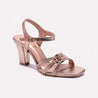 Peach Heel Casual Sandals