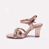 Peach Heel Casual Sandals for Women
